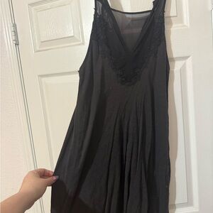 Lush Black Lace Midi Dress